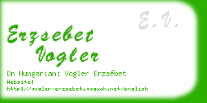 erzsebet vogler business card